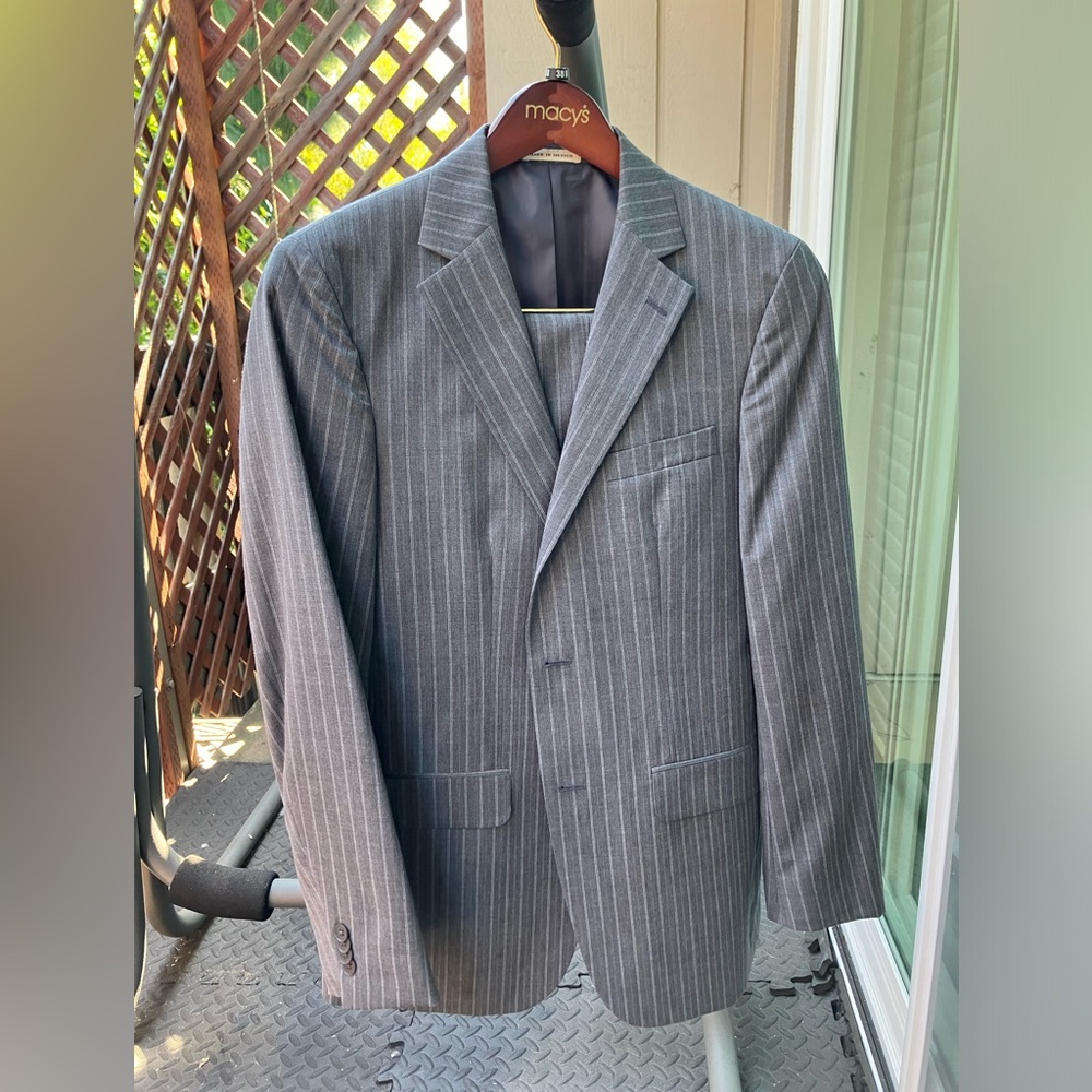 Pinstripe wool suit